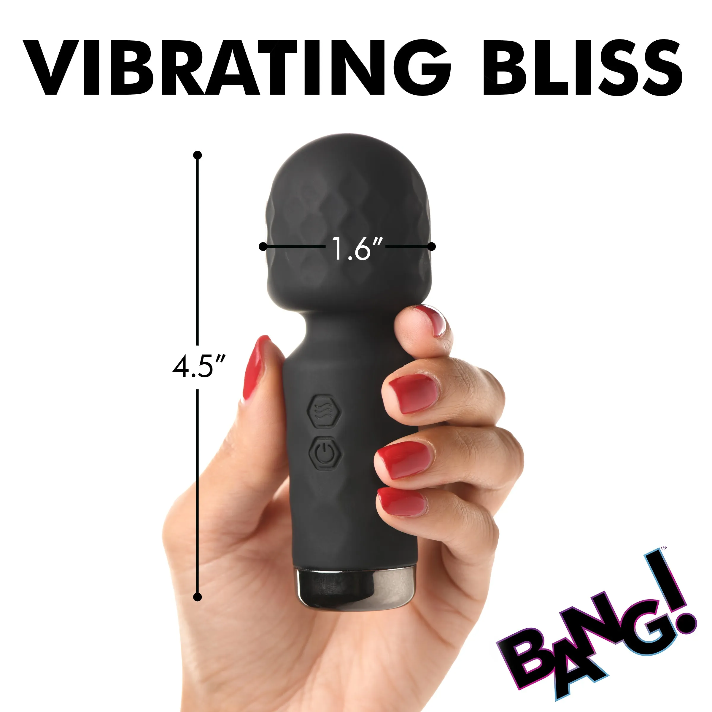 10X Mini Silicone Wand - Black