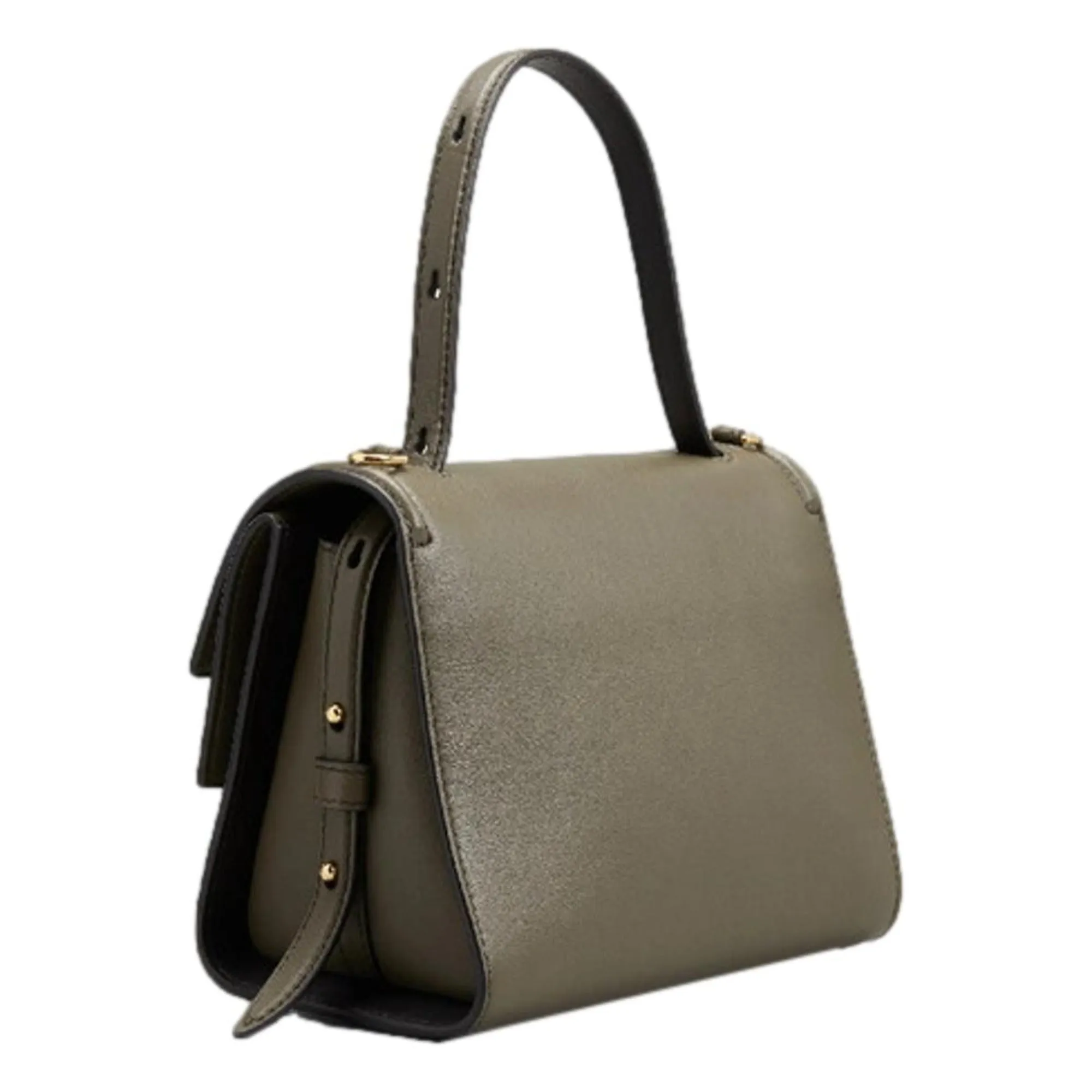 Alexander McQueen The Story Bag Khaki Leather Small Satchel Handbag