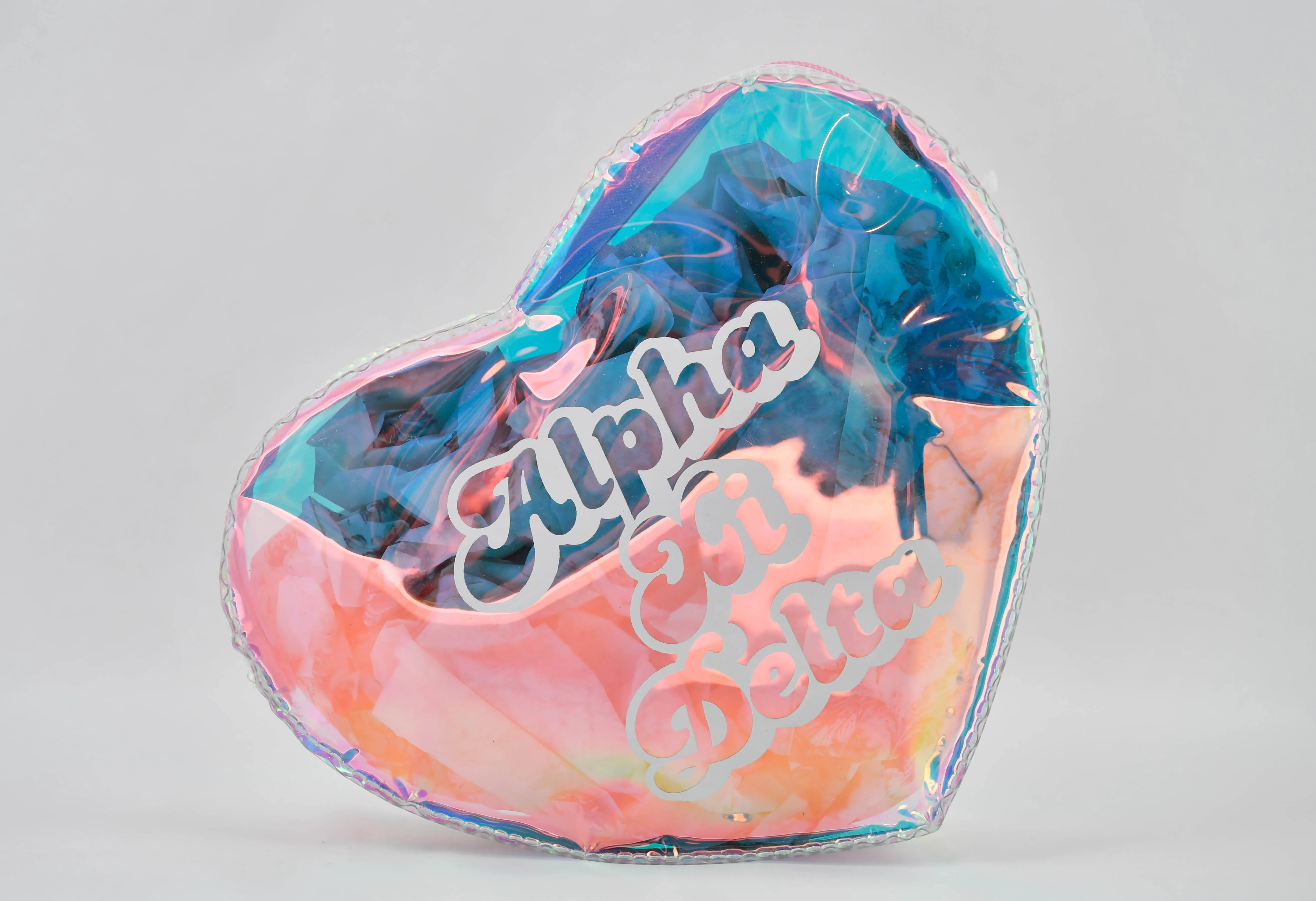 Alpha Xi Delta Heart Shaped Makeup Bag