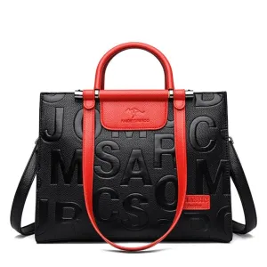 Alphabet Imprint Designer Embossed Bag