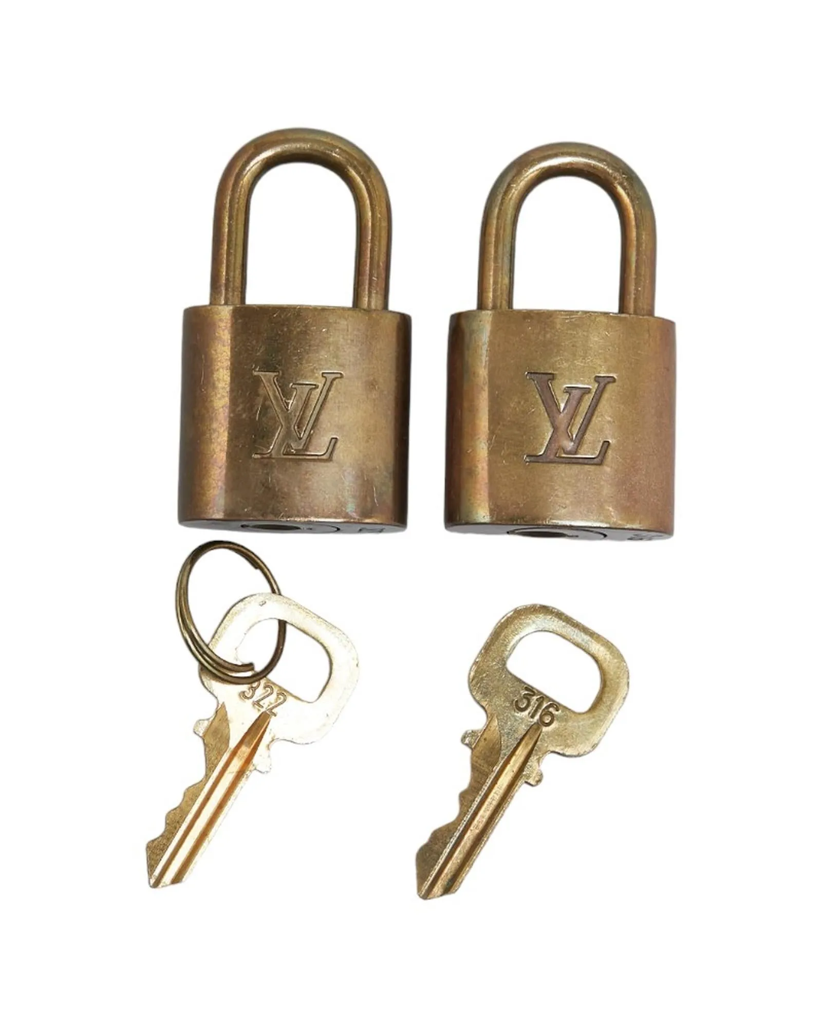 Authentic Gold Plated Padlock Set by Louis Vuitton