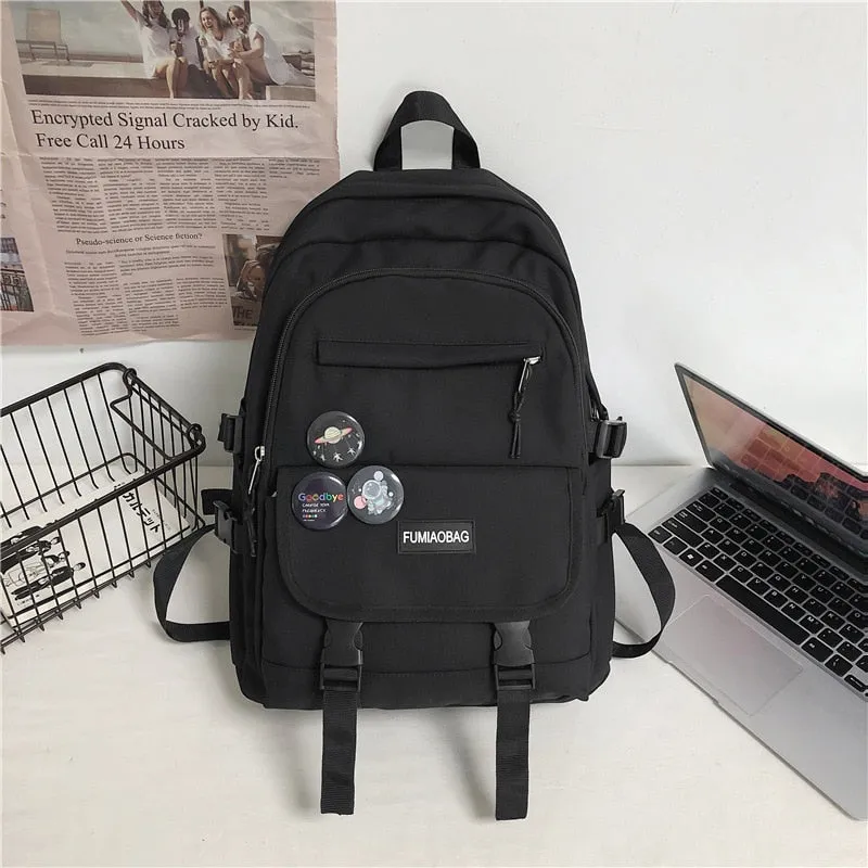 BACK TO SCHOOL  Fashion Men Mochila Black Laptop Backpack Girls Canvas Bagpack High Capacity Teenage Student Schoolbag  Women Travel Bag