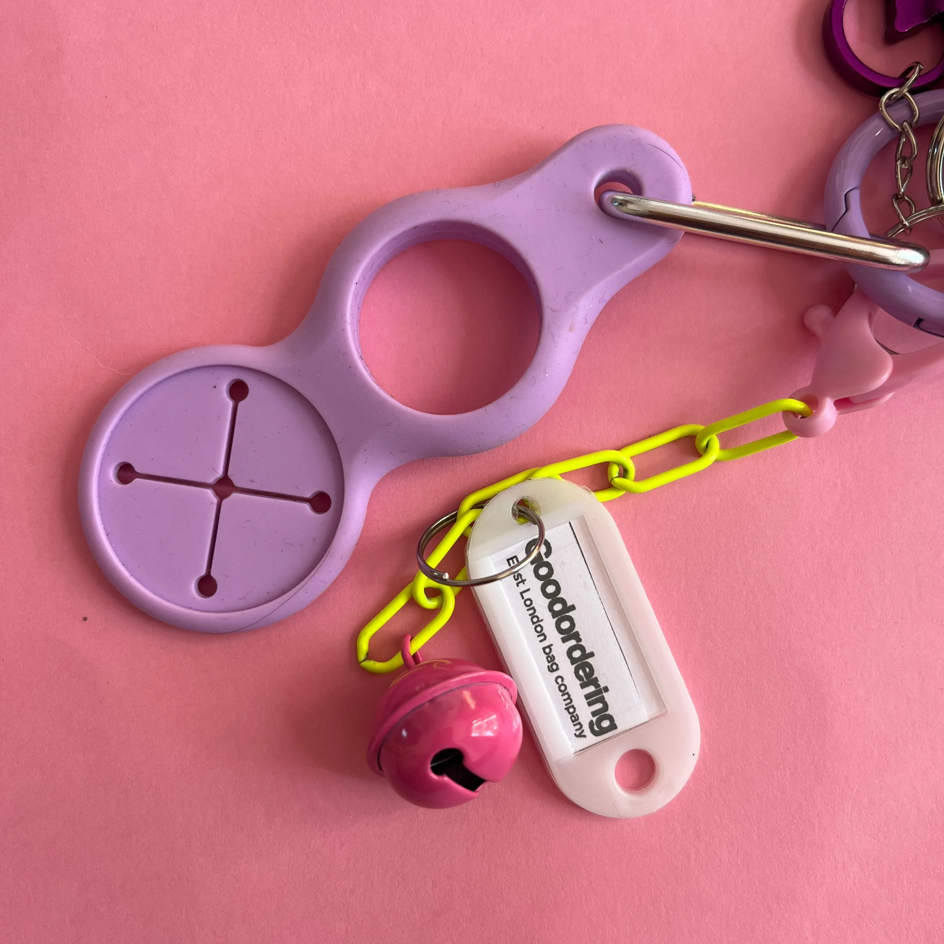 Bag charm and keyring neon fluffy