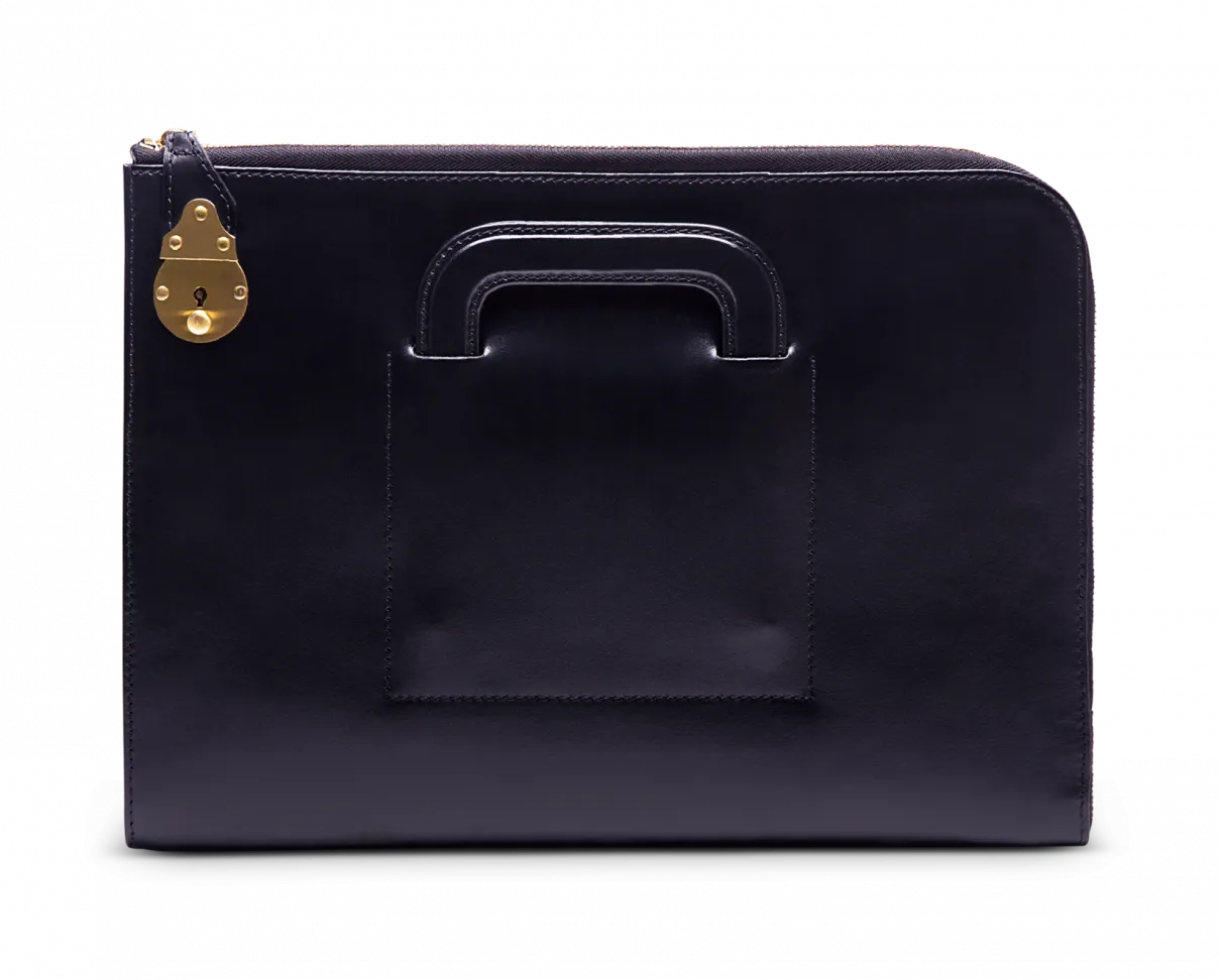 Bakerloo Zipped Portfolio in Navy