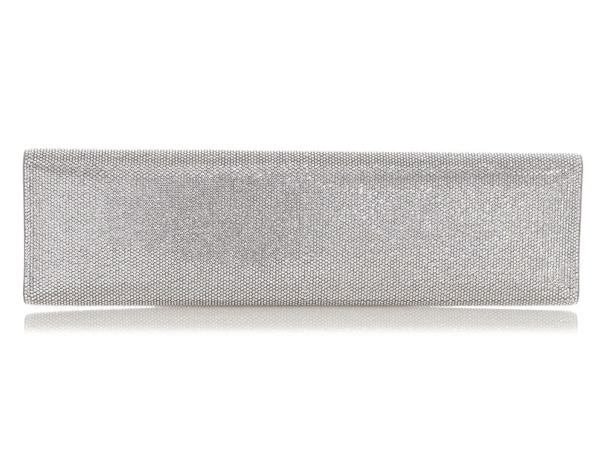 Balenciaga Silver Crystal Maxi Clutch