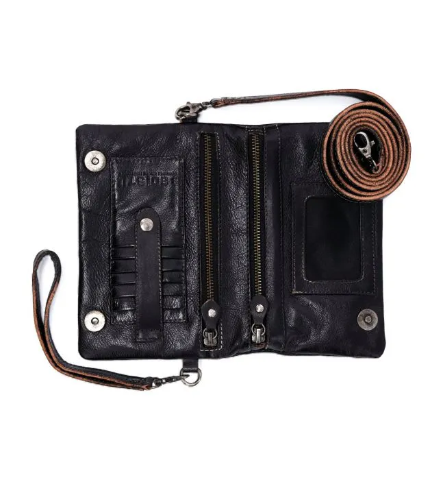 BedStu Cadence Crossbody, Black Rustic