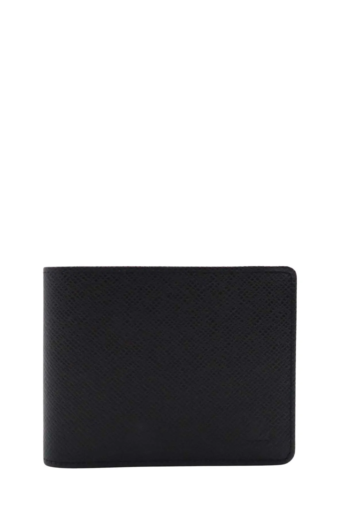 Bifold Wallet Taiga Leather Black