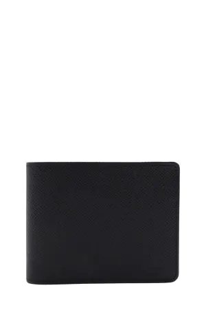 Bifold Wallet Taiga Leather Black