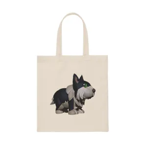 Black Dog Canvas Tote Bag