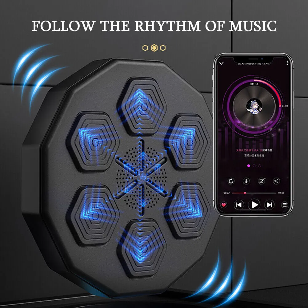 Bluetooth LED Boxing Target Wall Pad with Gloves, AU