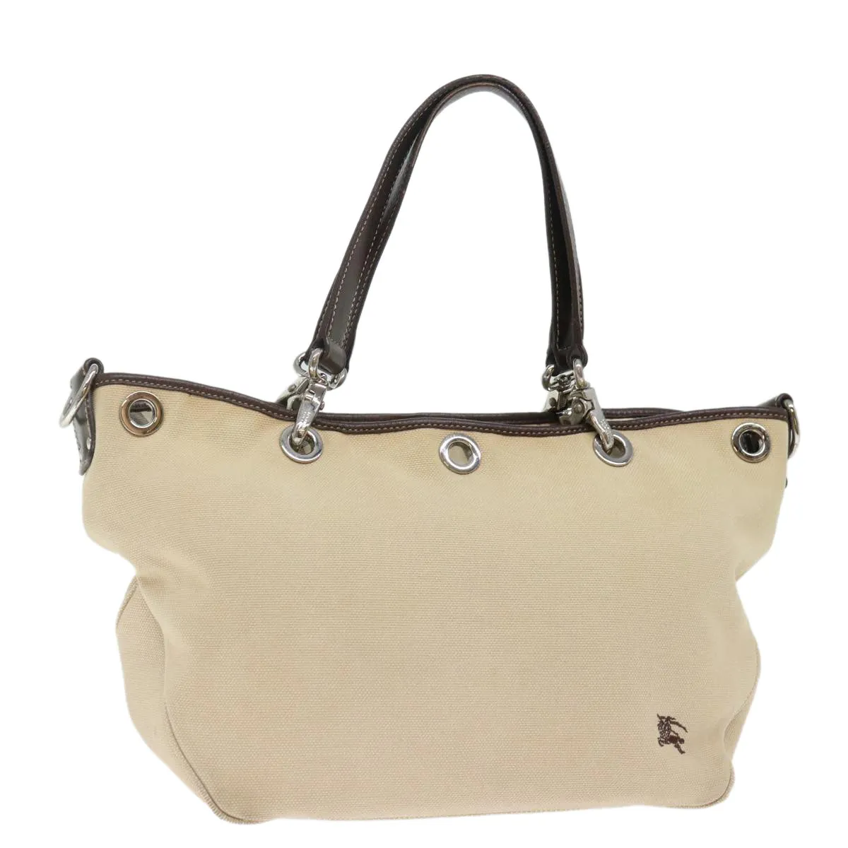 BURBERRY Blue Label Hand Bag Canvas Beige  bs13611