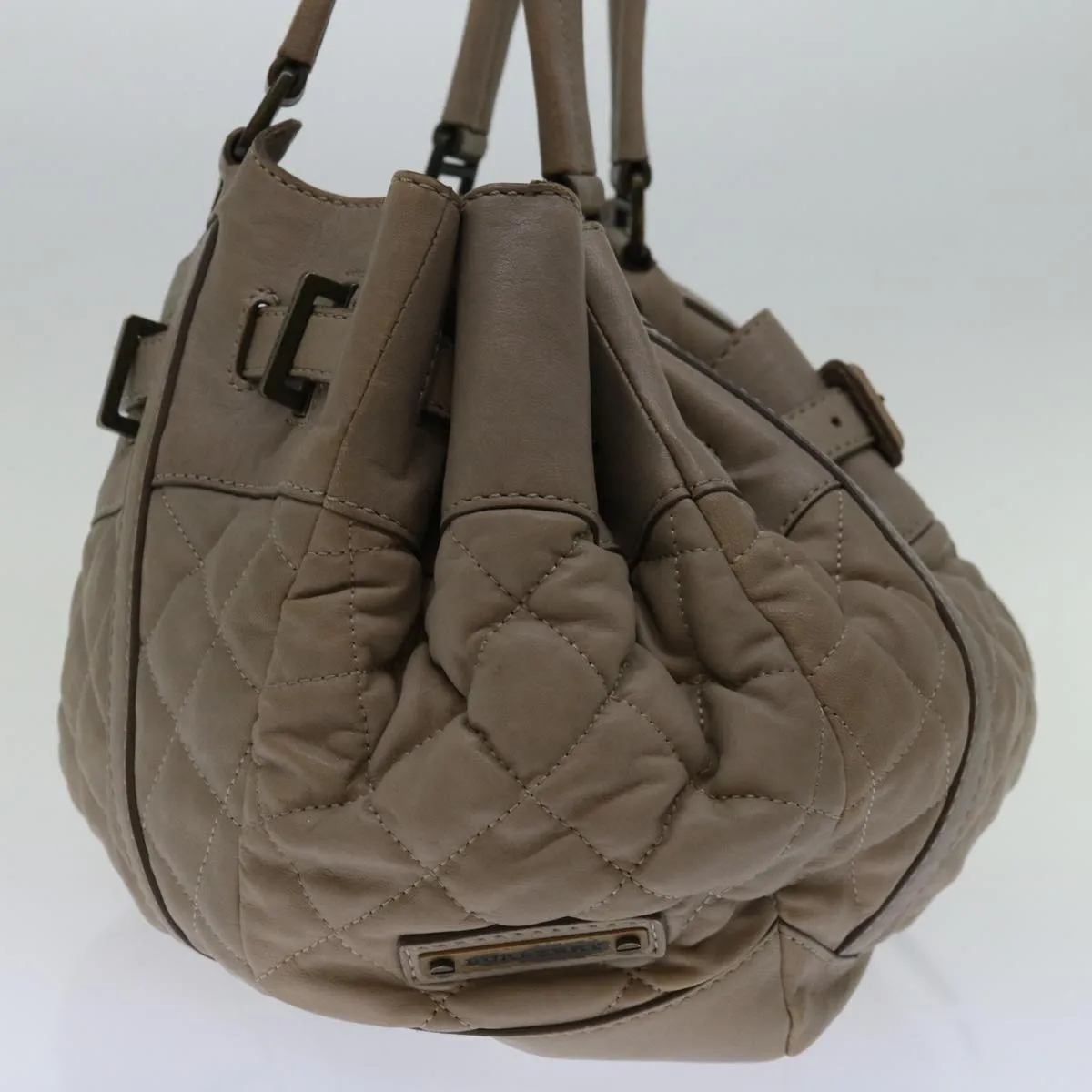 BURBERRY Hand Bag Leather Beige  bs12800