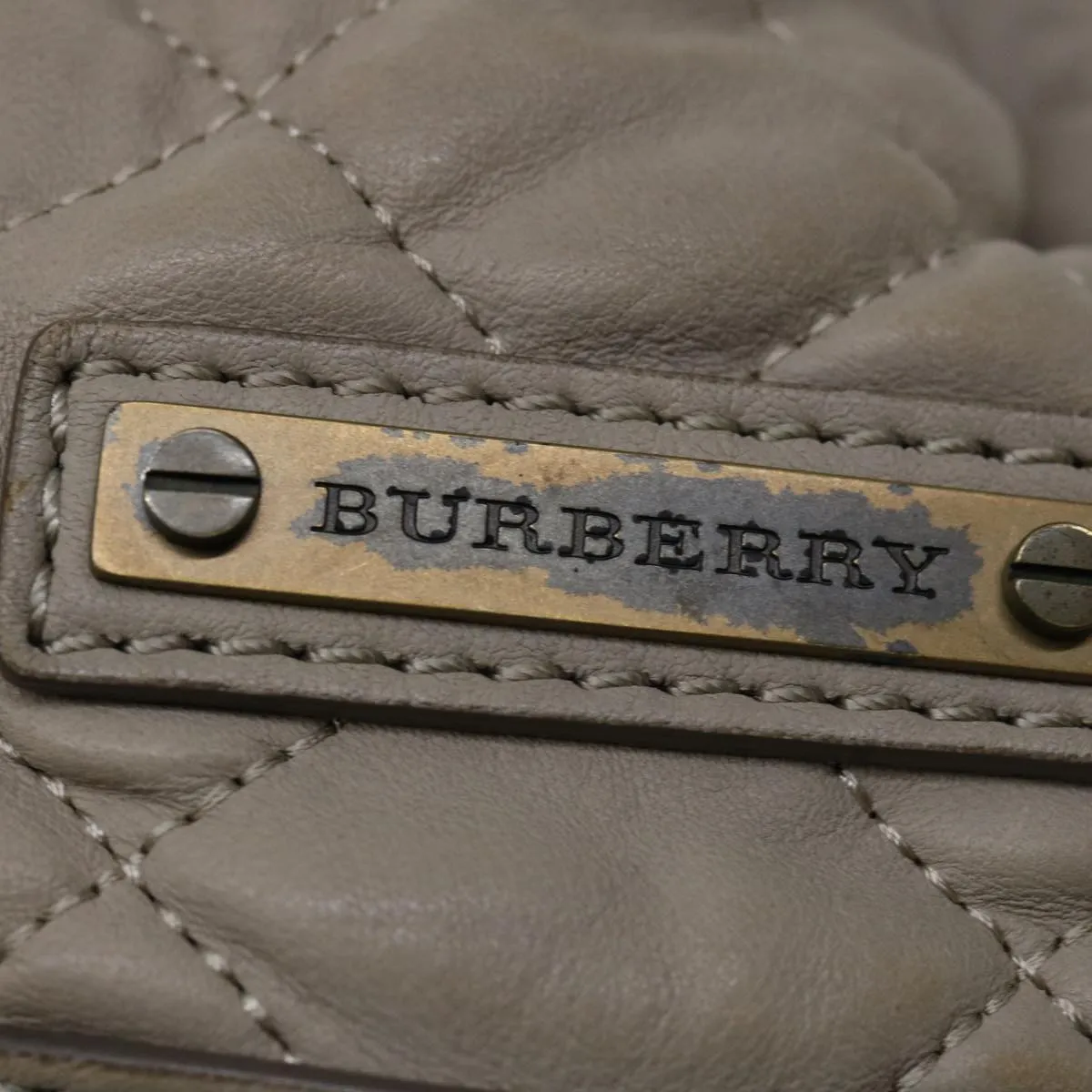 BURBERRY Hand Bag Leather Beige  bs12800