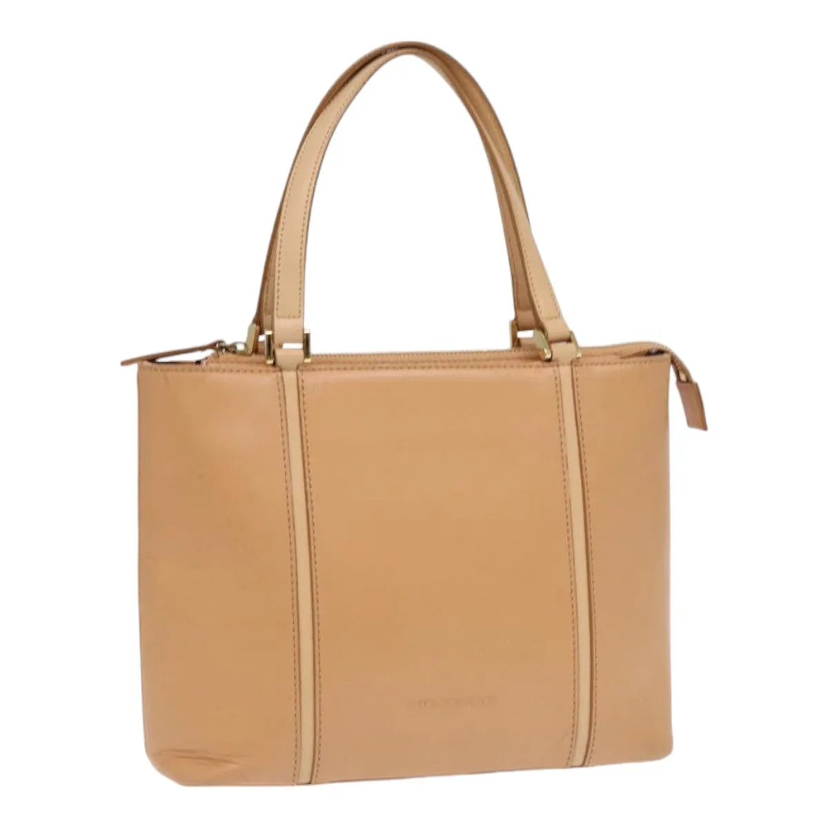 BURBERRY Hand Bag Leather Beige Gold  bs16528