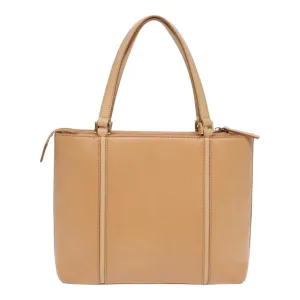 BURBERRY Hand Bag Leather Beige Gold  bs16528