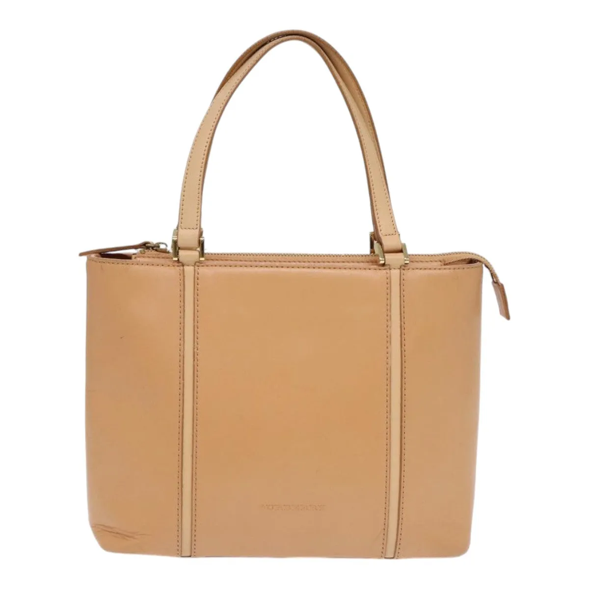 BURBERRY Hand Bag Leather Beige Gold  bs16528