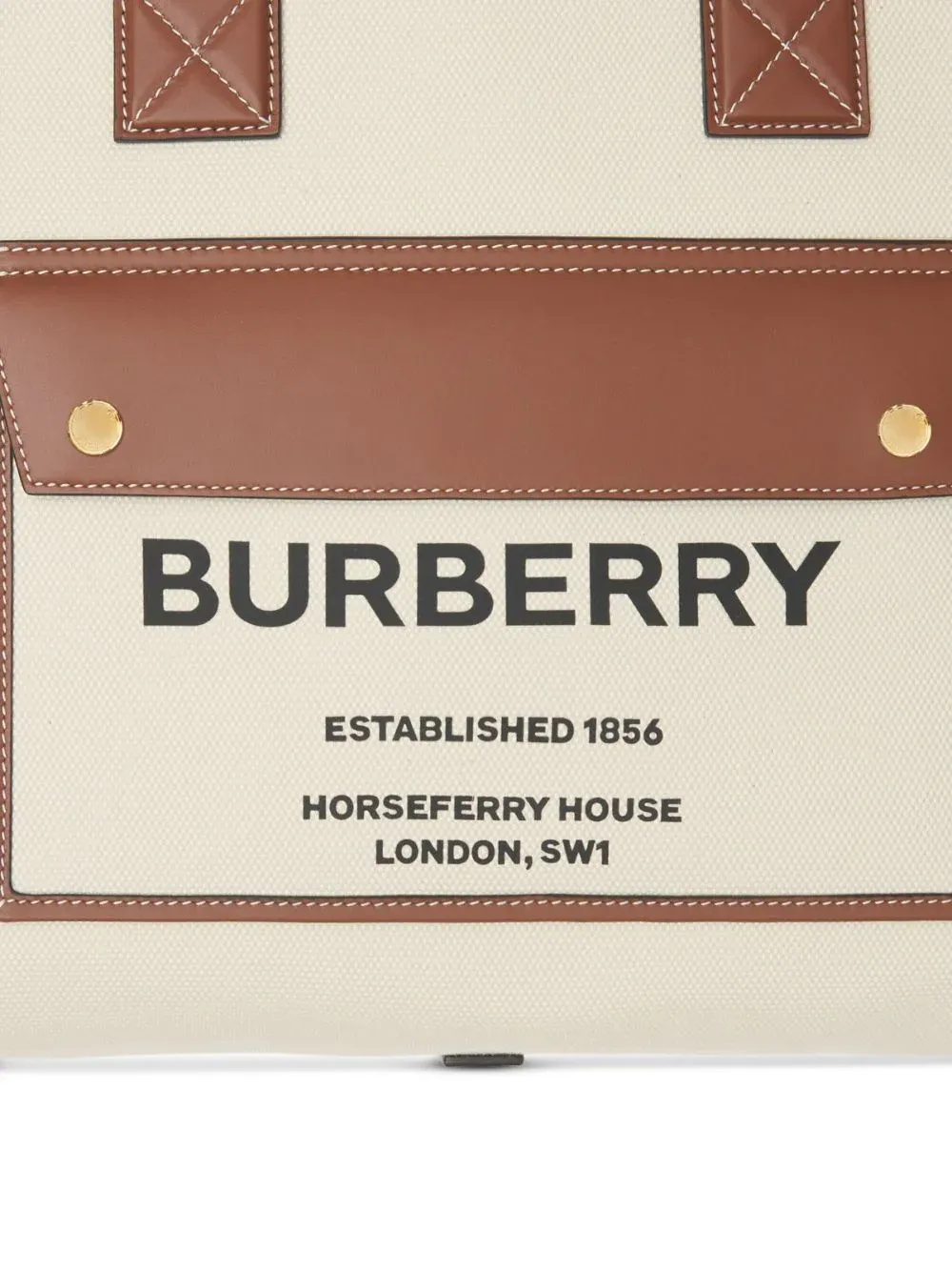 BURBERRY - Women Medium Two-Tone Canvas & Leather Freya Bag