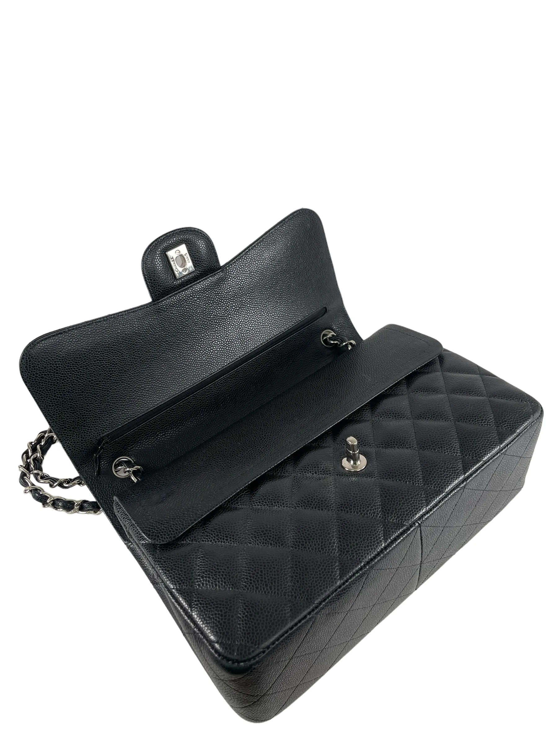 Chanel Black Caviar Leather 'Jumbo Double Flap' Bag