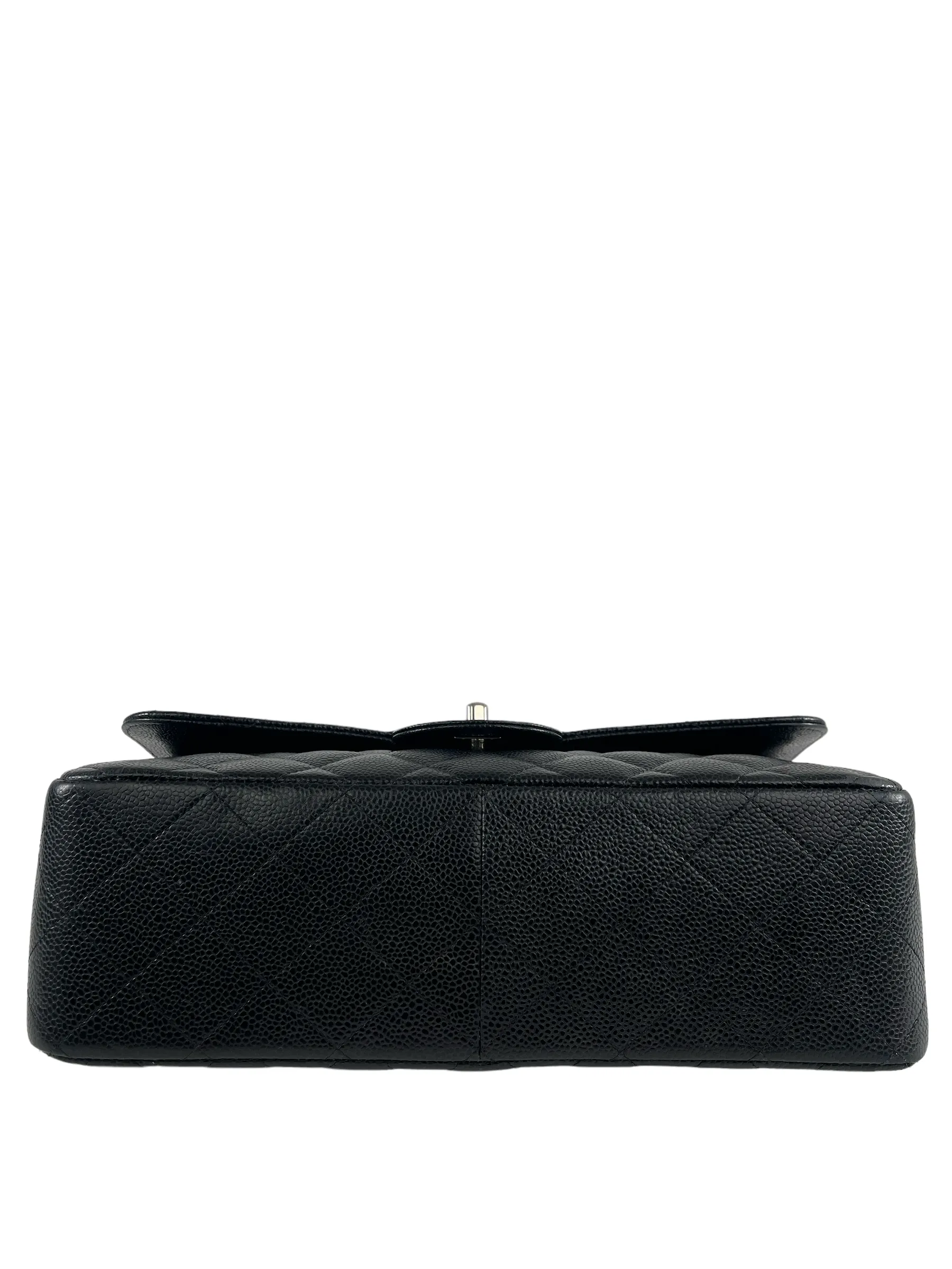 Chanel Black Caviar Leather 'Jumbo Double Flap' Bag