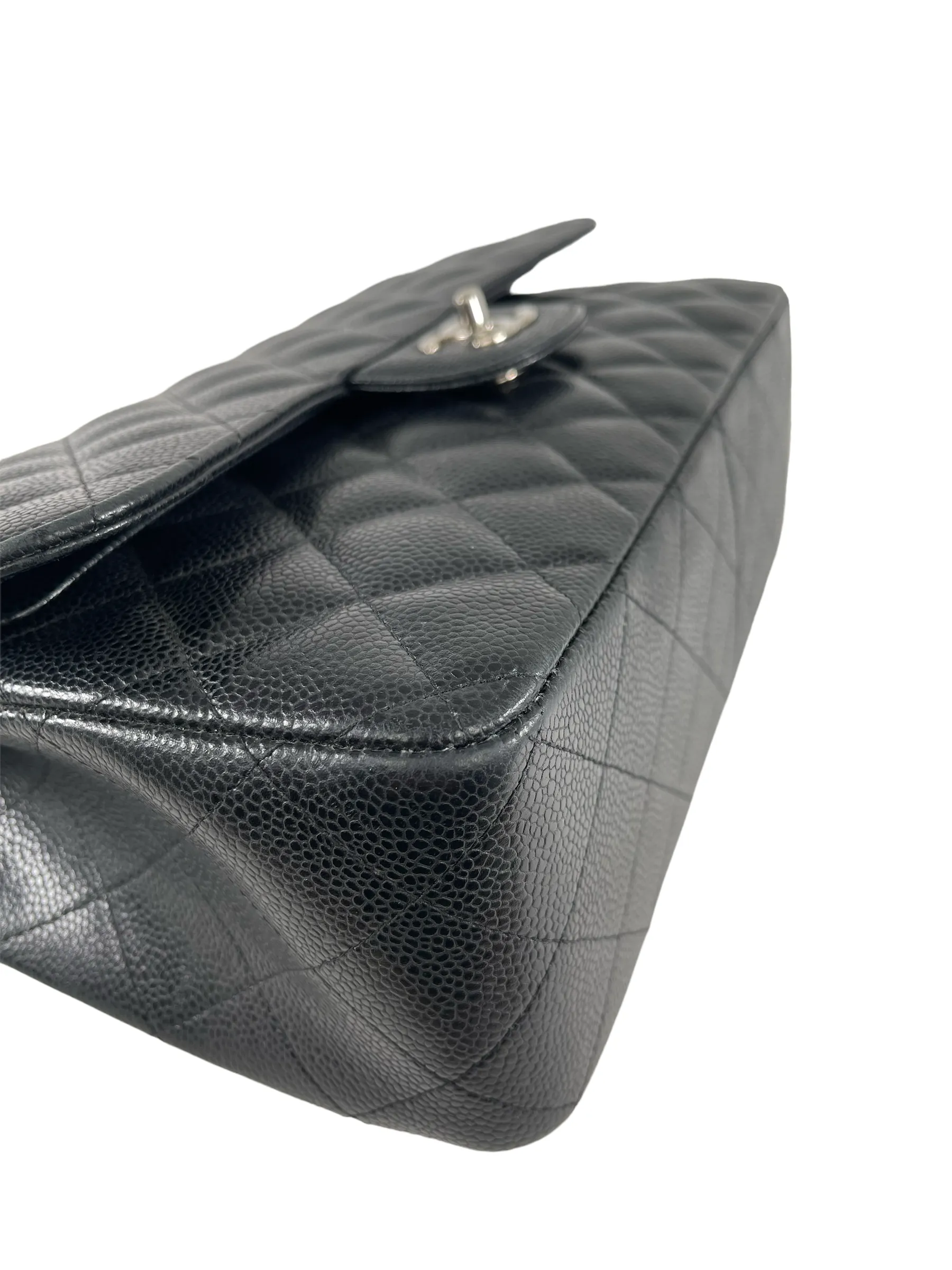 Chanel Black Caviar Leather 'Jumbo Double Flap' Bag