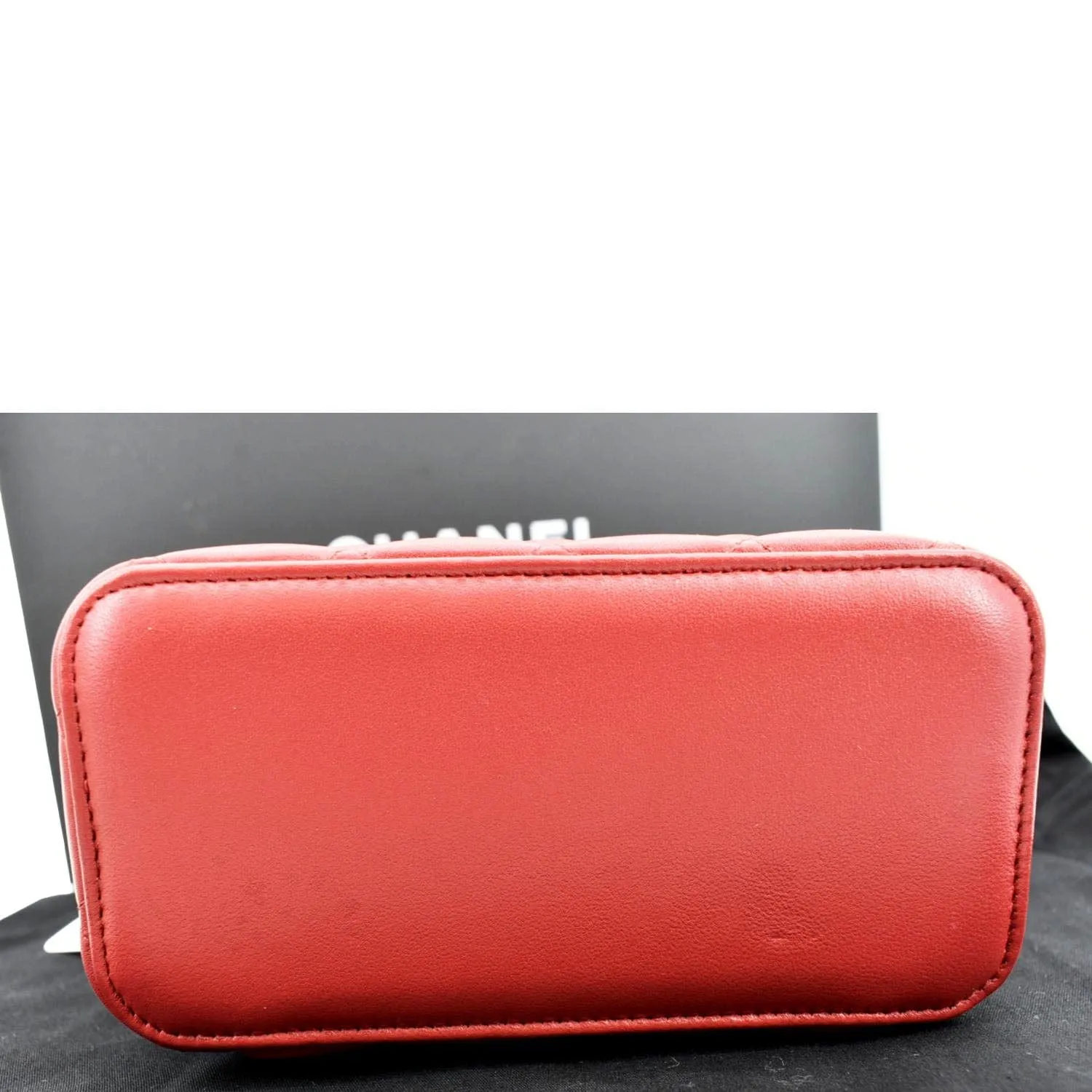 CL Vanity Case Quilted Leather Crossbody Bag Red