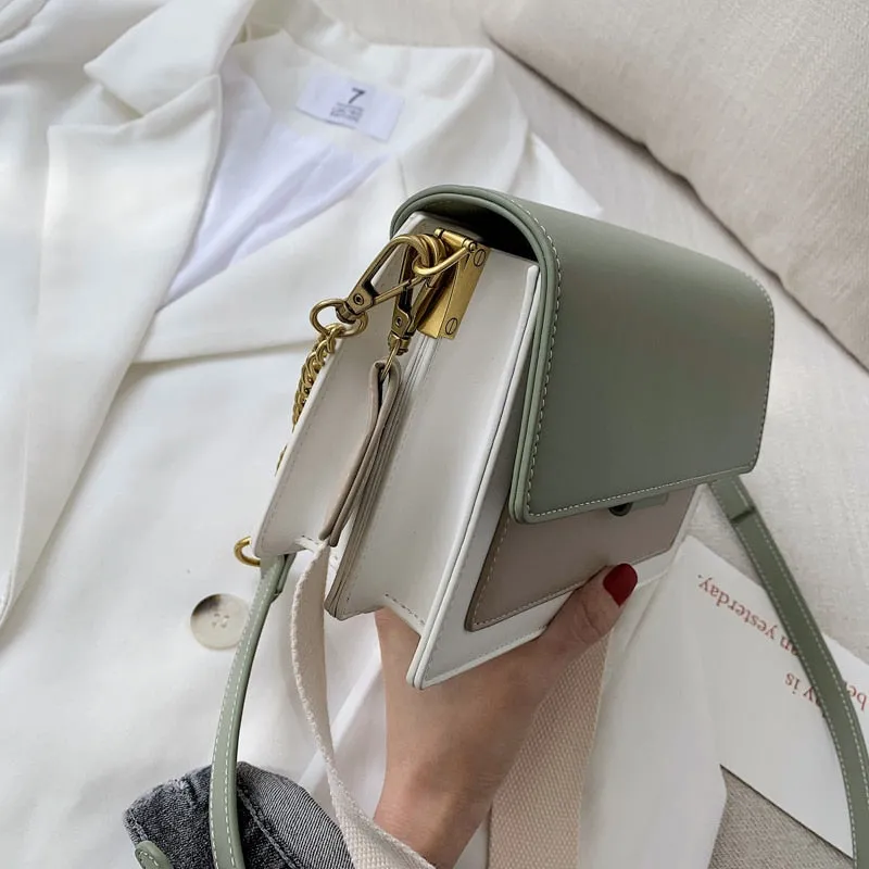 Contrasting Shades Crossbody Bag