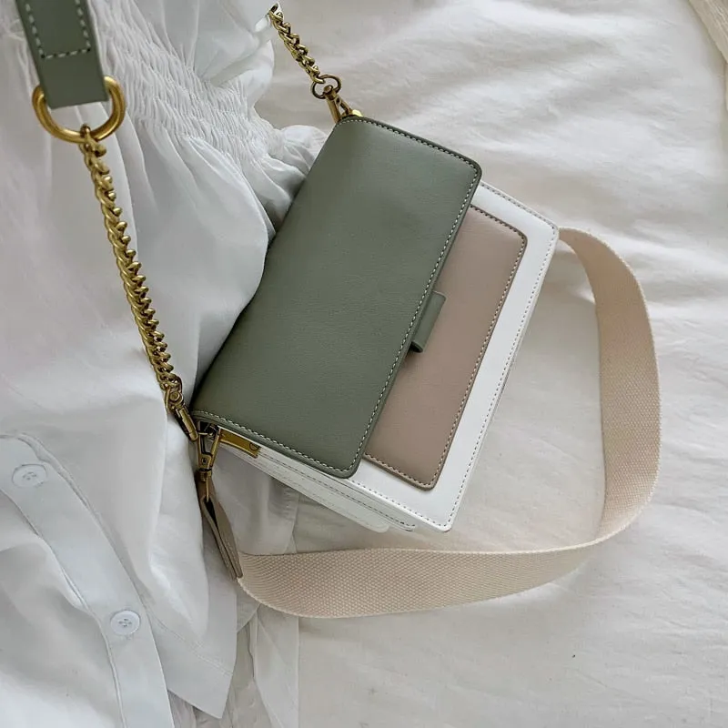 Contrasting Shades Crossbody Bag