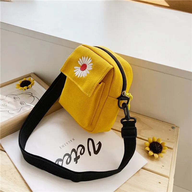 deanwangkt  Women Purse Bag New Small Canvas Bag For Women  Flower Embroidery Shoulder Bag Girls Crossbody Bag Phone Bags Bolsa Feminina