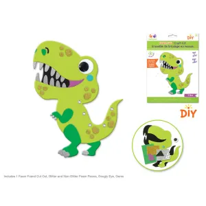 DIY Foam Friends Craft Kit Peel-n-Stick, T-Rex