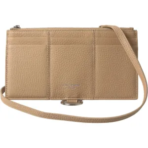 Dolce & Gabbana Elegant Beige Leather Wallet with Detachable Strap