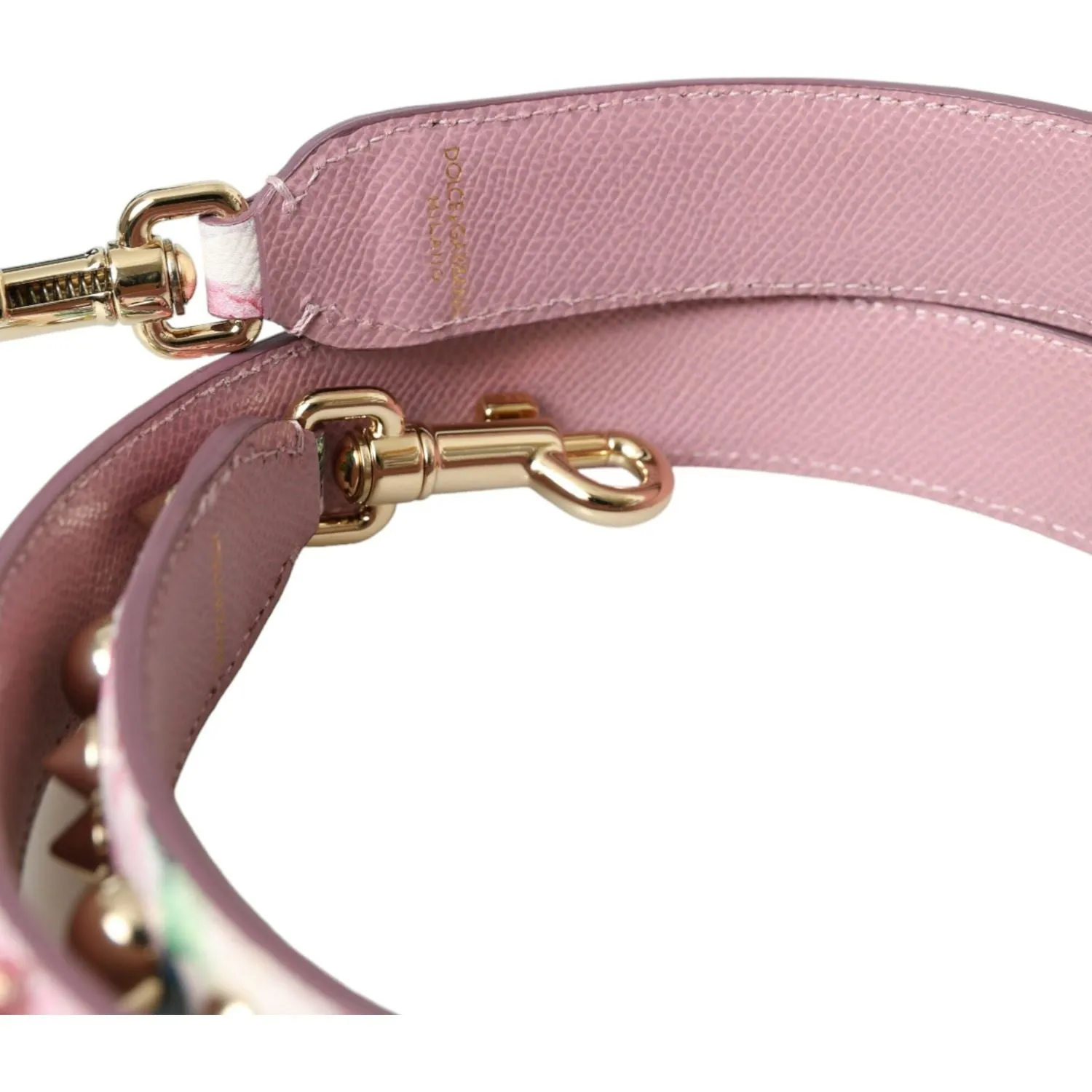 Dolce & Gabbana Pink Floral Handbag Accessory Shoulder Strap