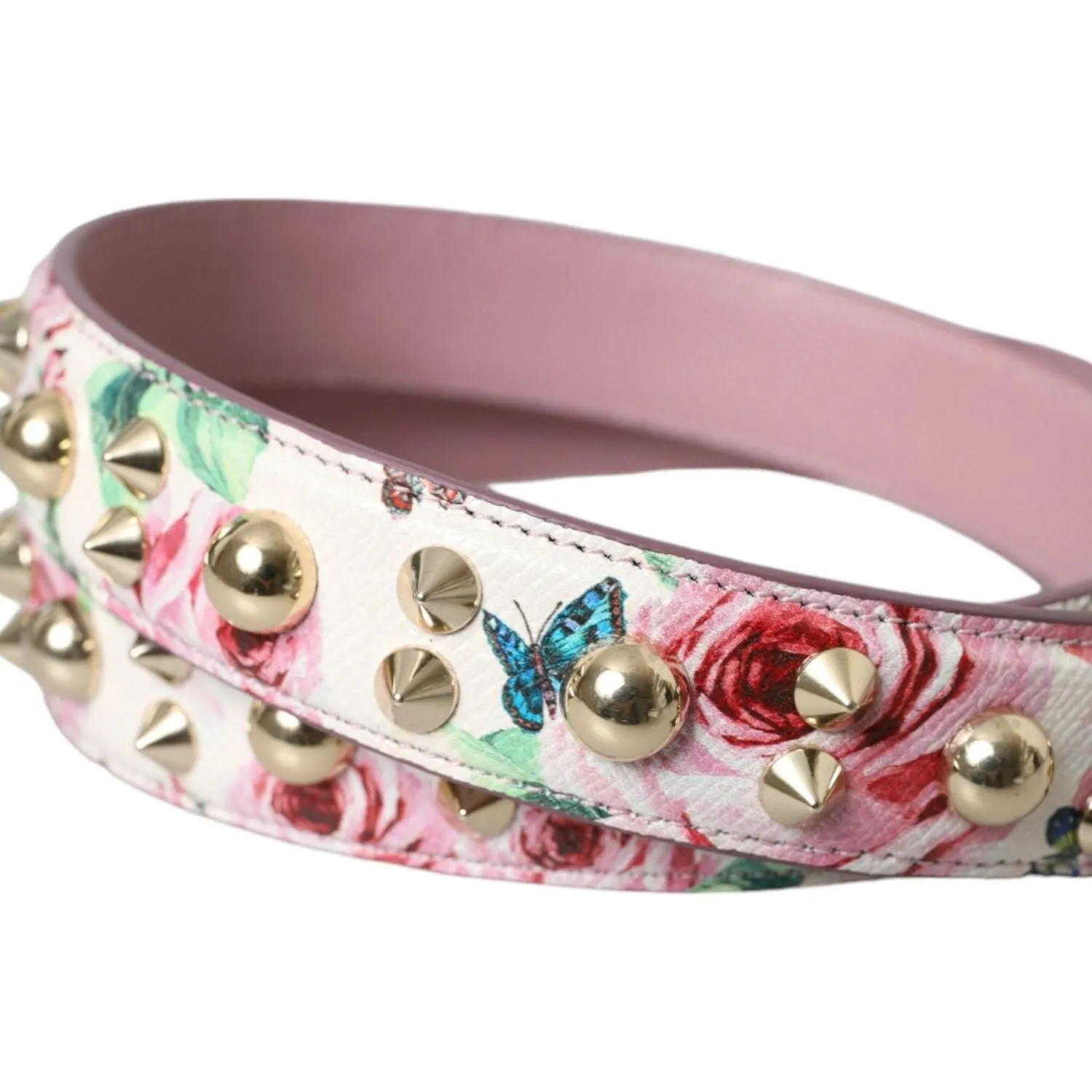 Dolce & Gabbana Pink Floral Handbag Accessory Shoulder Strap