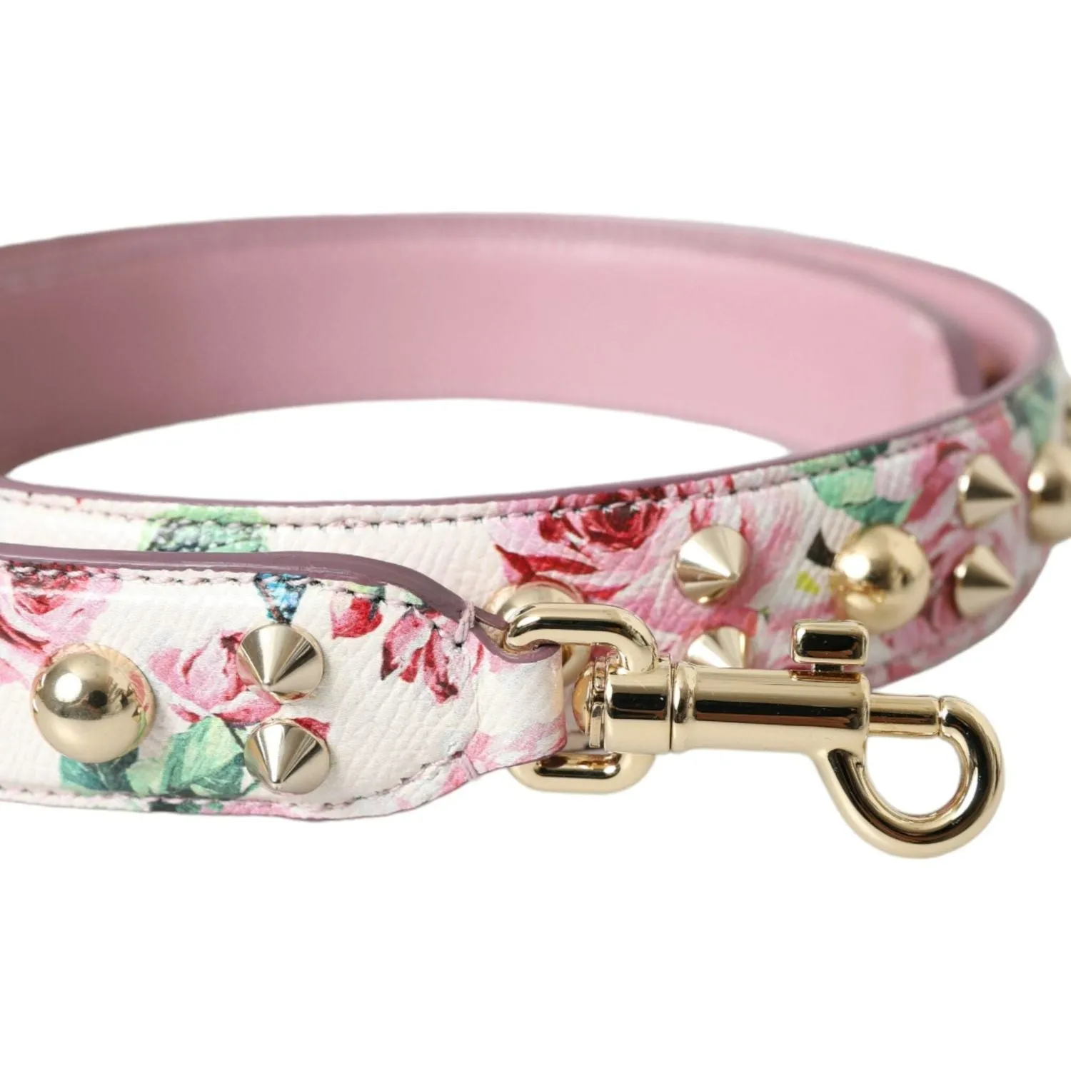 Dolce & Gabbana Pink Floral Handbag Accessory Shoulder Strap