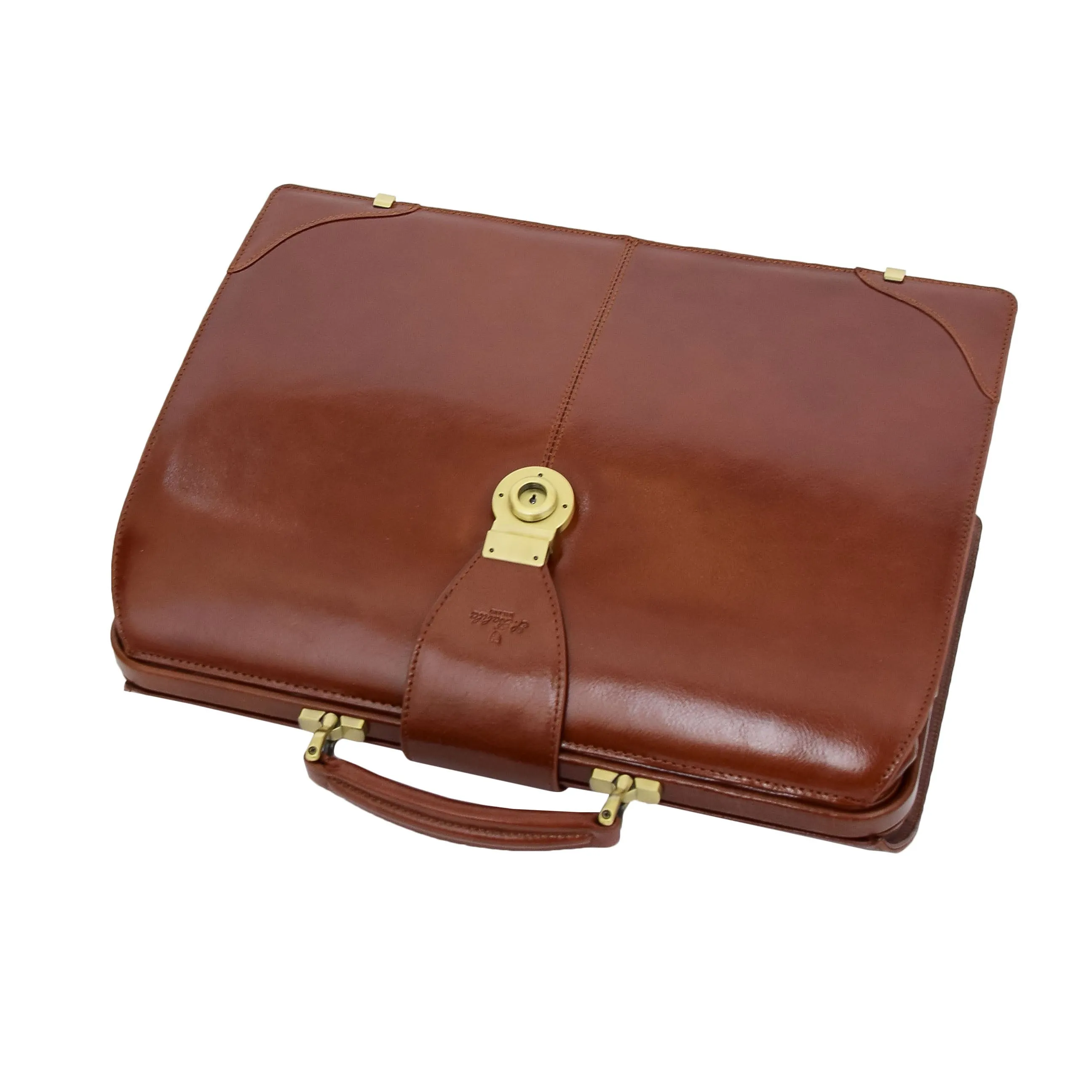 Exclusive Doctors Leather Bag Cognac Italian Briefcase Gladstone Bag Doc