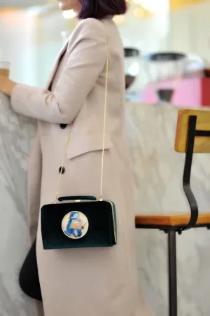 Fashionable hand su embroidery oxen leather bag Flannelette handbag female shoulderbag