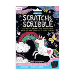 Funtastic Friends: Mini Scratch & Scribble Art Kit