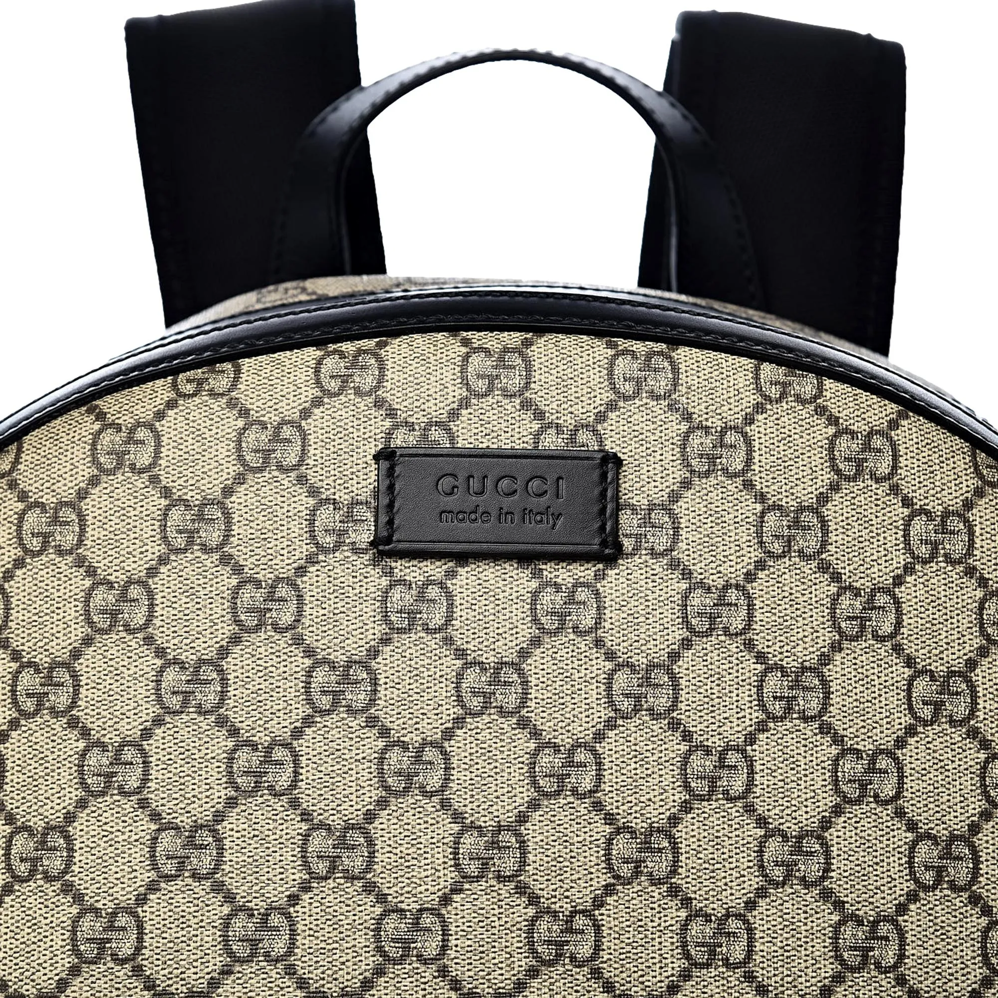 Gucci GG Supreme Canvas and Black Trim Backpack 406370