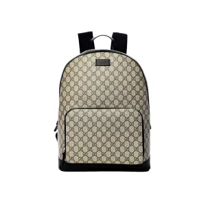 Gucci GG Supreme Canvas and Black Trim Backpack 406370