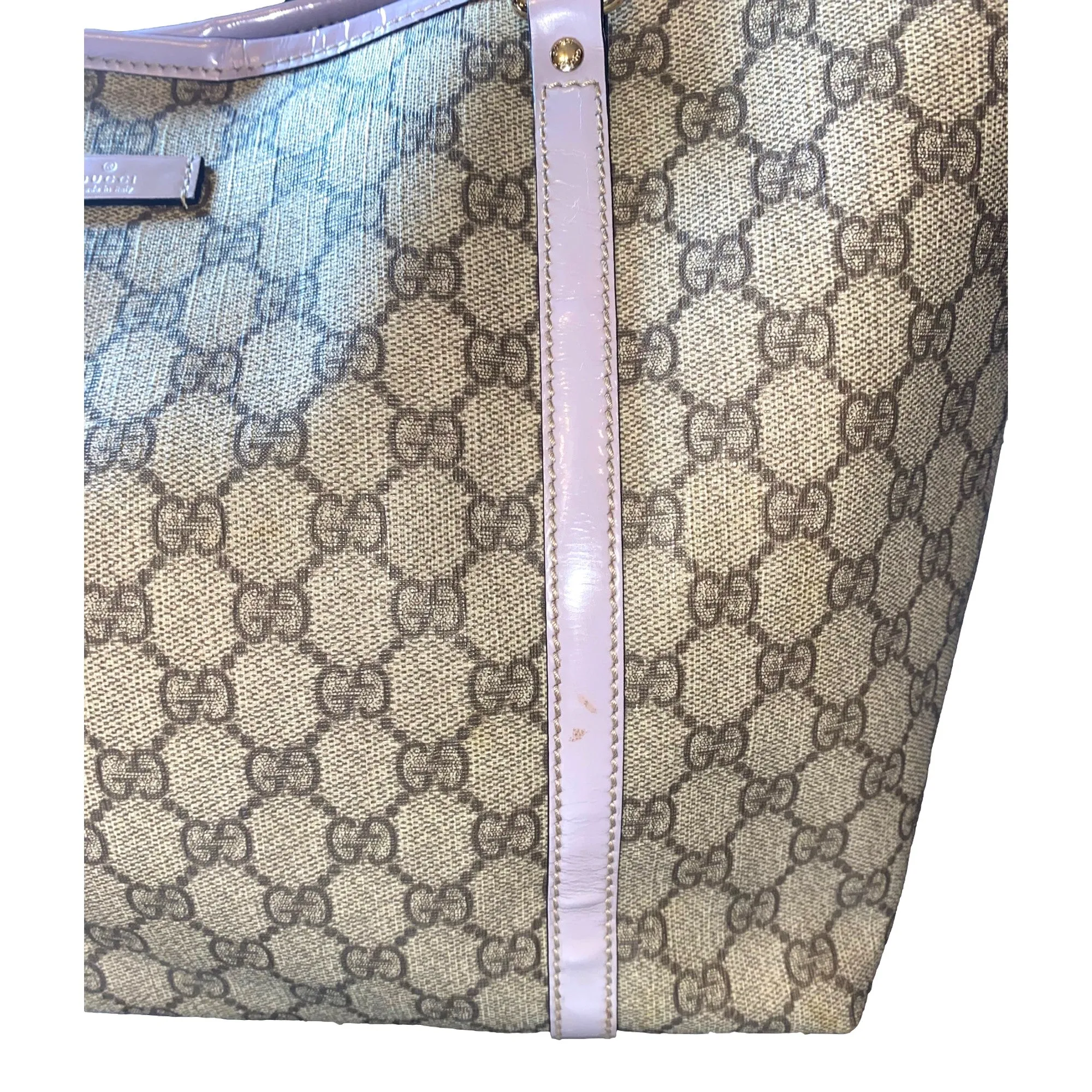 Gucci Original GG Supreme Canvas Joy Tote Large Lavender