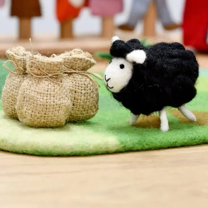 Handmade Felt Baa Baa Black Sheep Toy Set