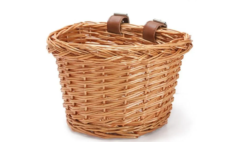 JOYSTAR Kids Bike Basket Wicker Basket for Kids Bike, Cruiser Bike