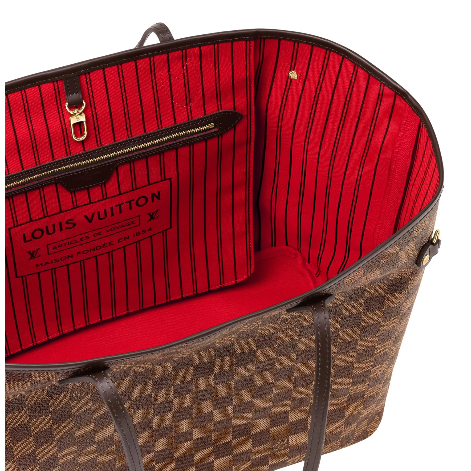 Louis Vuitton Neverfull MM Damier Ebene with Pouch