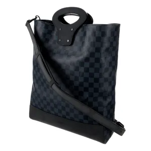 Louis Vuitton North South Tote Handbag Damier Cobalt Black and Navy