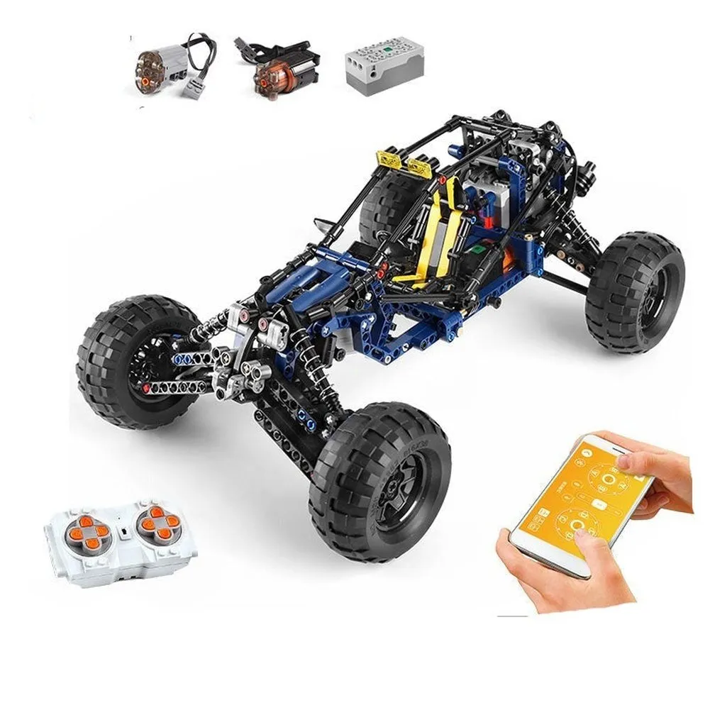 MOC  Compatible  MK 18018 Technical Climbing Car The MOC-3028 lightning APP Remote Control Car Model Bricks toys Kids