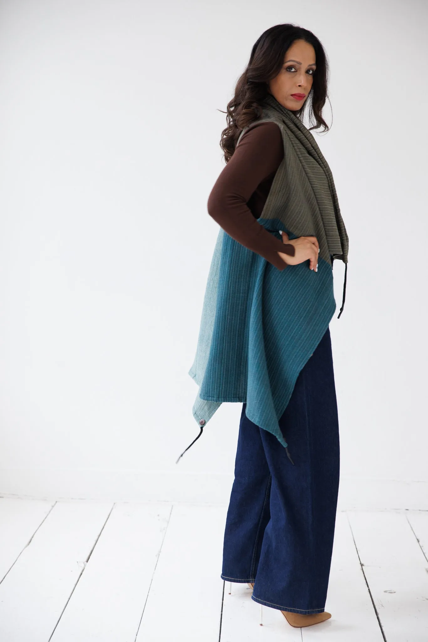 NEW! Cotton Cape Equal Teal