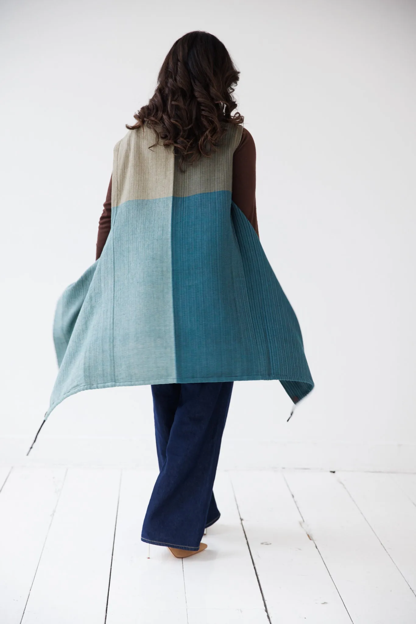 NEW! Cotton Cape Equal Teal