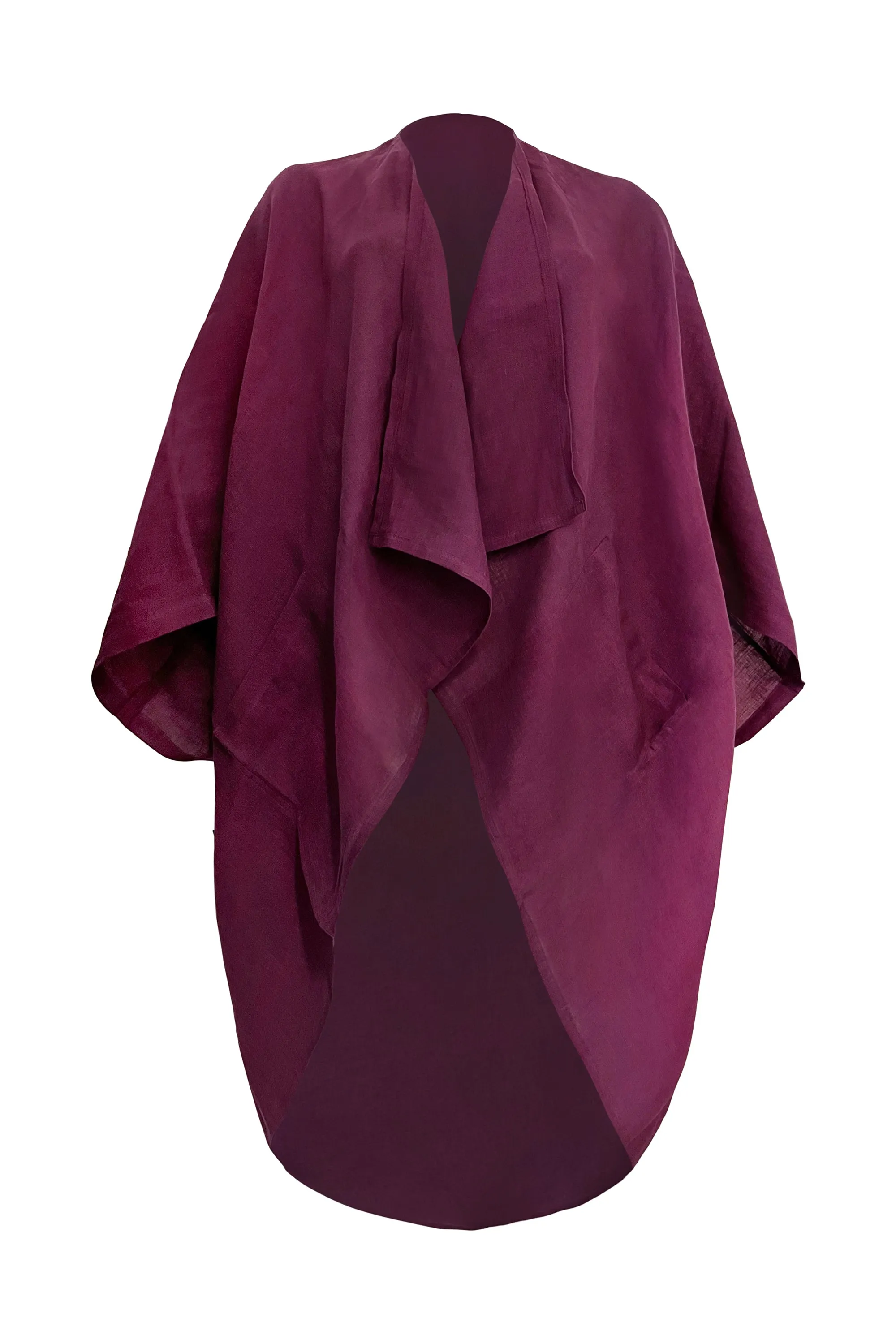 NEW! LINEN Kimono Plum Caspia