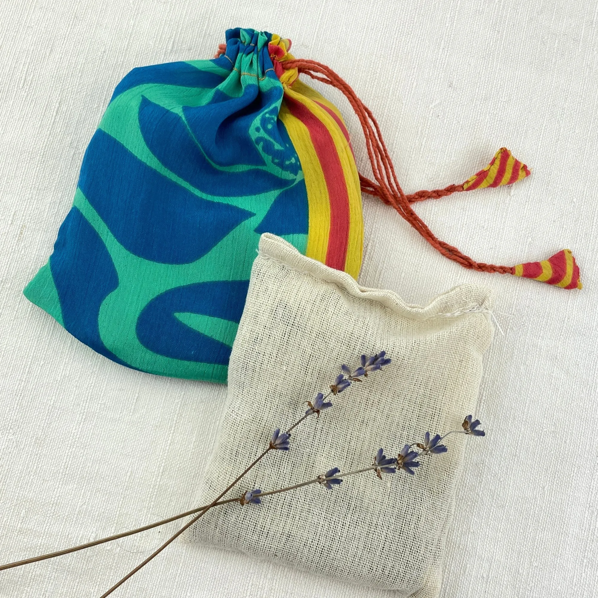 NIRMALA Recycled Sari Refillable Lavender Bag (WS)