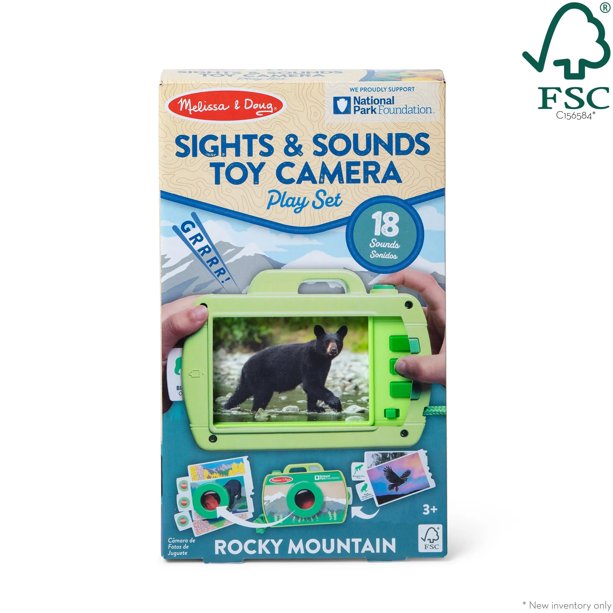 Rocky Mountain National Park Sights & Sounds Wooden Toy Camera Play Set