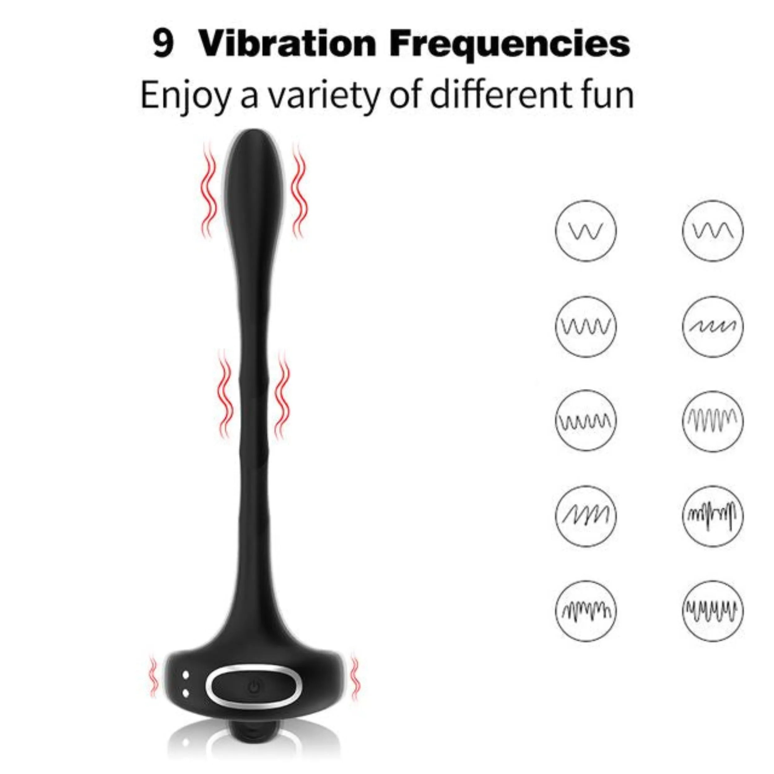 SEDUCE Vibrating Prostate Locking Cock Ring with Clit Tickler